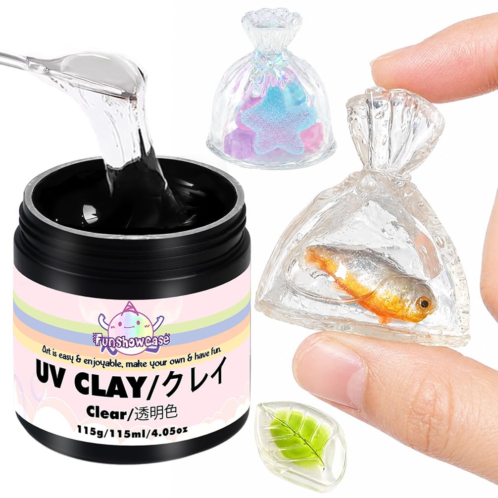 Amazon.co.jp: FUNSHOWCASE 固形レジン 透明色 115g 粘土レジン 粘土